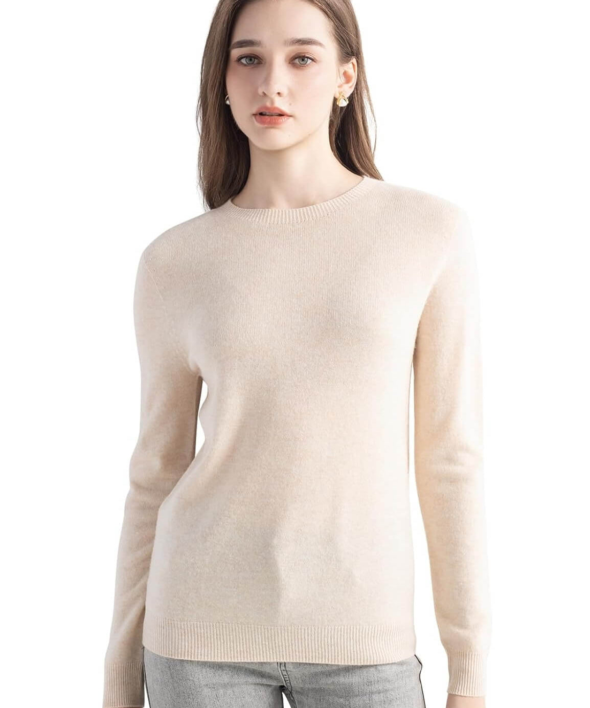 100% Merino Wool Seamless Crewneck Sweater