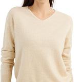 Chanyarn 100% Pure Cashmere Women's Sweater V-Neck Long Sleeve 2025 Fall Winter Warm Soft Knit Pullover
