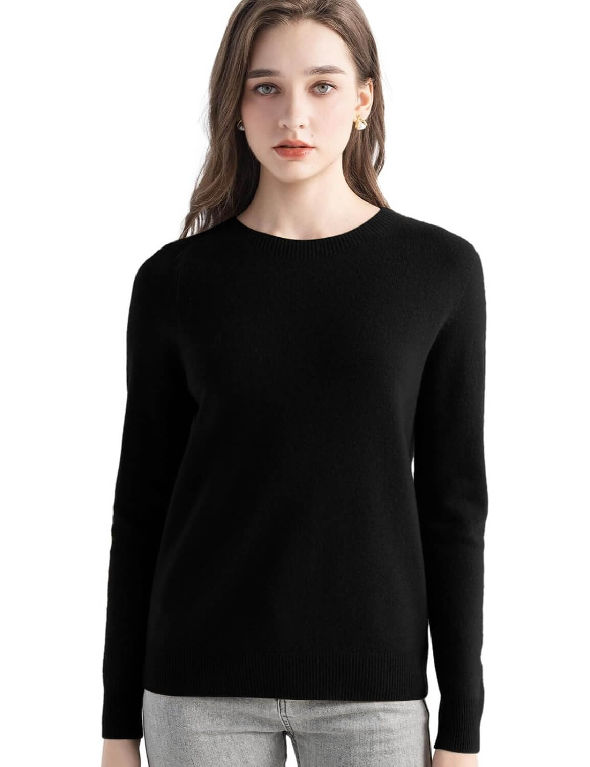 100% Pure Cashmere Sweater Crew Neck Pullover
