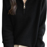Chanyarn Women's 100% Merino Wool Sweater 2025 Fall Winter 1/4 Zip Pullover Casual Long Sleeve Knit Sweater Tops