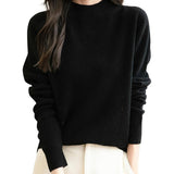 100% Australian Merino Wool Seamless Mock Neck Sweater