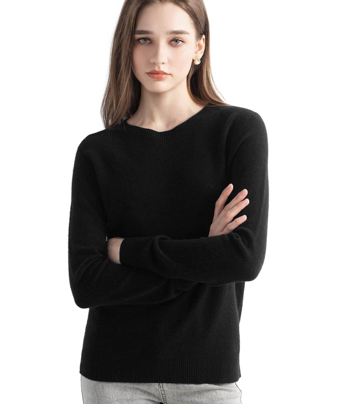 100% Merino Wool Seamless Crewneck Sweater
