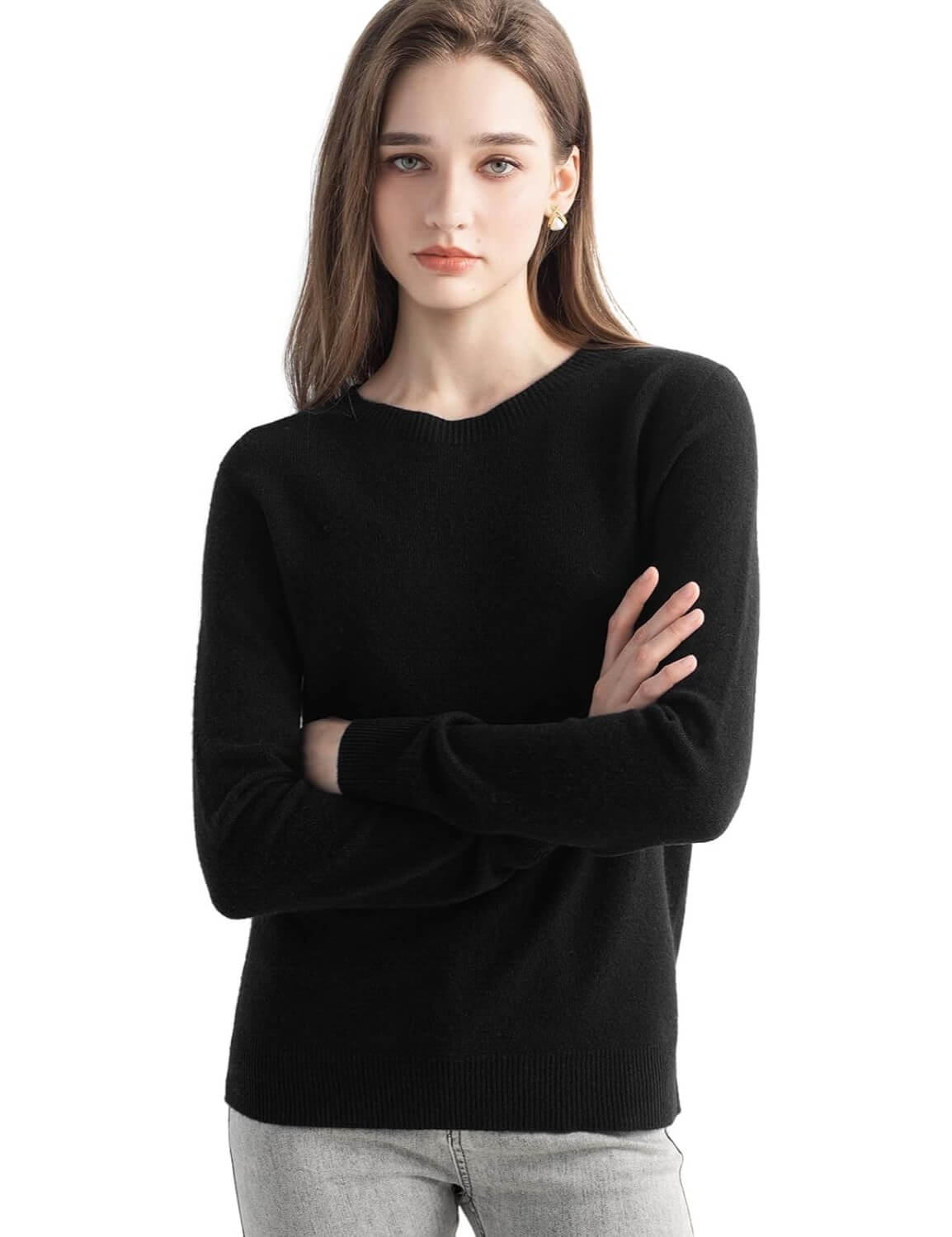 100% Merino Wool Seamless Crewneck Sweater