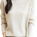 Chanyarn Women's 100% Merino Wool Base Layer Shirt Tops Turtleneck Long Sleeve Travel Hiking Tee T Shirt Pullover Sweater
