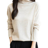 100% Merino Wool Turtleneck Travel Tee Sweater