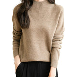 100% Australian Merino Wool Seamless Mock Neck Sweater
