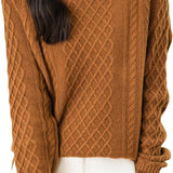 Chanyarn Women's 100% Merino Wool Turtleneck Sweater 2025 Fall Winter Vintage Cable Warm Soft Long Sleeve Knit Sweater