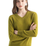 Mongolisk kashmirtröja med v-ringad