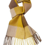 100% Merino Wool Scarf Fall Winter Plaid Ultra-Soft