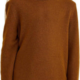 Girls 100% Merino Wool Sweater 2025 Fall Winter Kids Solid Mock Neck Warm Soft Long Sleeve Knit Pullover Jumper