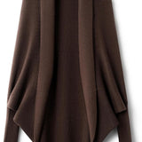 Women's Merino Wool Oversized Cardigan 2025 Fall Winter Open Front Batwing Sleeve Rib Knit Slouchy Cardigan Sweater