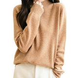 100% Australian Merino Wool Seamless Mock Neck Sweater