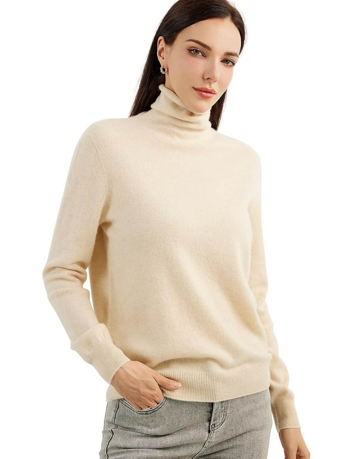 Mongolian Cashmere Turtleneck Sweater