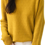 Chanyarn Women's 100% Merino Wool Crew Neck Sweater 2025 Fall Winter Casual Solid Long Sleeve Warm Soft Knitted Sweater