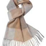 100% Merino Wool Scarf Fall Winter Plaid Ultra-Soft
