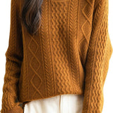Chanyarn Women's Crew Neck 100% Merino Wool Sweater 2025 Otoño Invierno Cable Cable de manga larga suave suave suéter de manga larga
