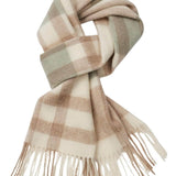 100% Merino Wool Scarf Fall Winter Plaid Ultra-Soft