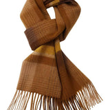 100% Merino Wool Scarf Fall Winter Plaid Ultra-Soft
