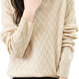 Chanyarn Women's 100% Merino Merino Wool Séter 2025 Otoño Invierno Solid Mock Cuella de manga larga Sweater Jumper