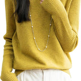 Chanyarn Women's Turtleneck 100% Merino Wool Sweater 2025 Fall Winter Classic Warm Soft Raglan Long Sleeve Knit Sweater