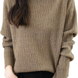 Chanyarn Women's 100% Merino Wool Crew Neck Sweater 2025 Fall Winter Casual Solid Long Sleeve Warm Soft Knitted Sweater