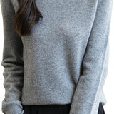 Chanyarn Women's 100% Merino Wool Seamless Sweater Mock Neck First-Line Ready to Wear Long Sleeve Knitted Pullover Tops