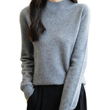 100% Australian Merino Wool Seamless Mock Neck Sweater