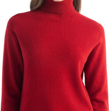 Women's 100% Pure Cashmere Sweater Turtleneck Long Sleeve Warm Soft 2025 Fall Winter Knit Pullover