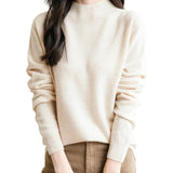100% Merino Wool Seamless Mockneck Sweater