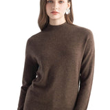 100% Pure Cashmere Mock Neck Pullover Sweater