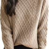 Chanyarn Women's Crew Neck 100% Merino Wool Sweater 2025 Otoño Invierno Clásico Vintage Cable Vintage Cálido de manga larga Sétera de manga larga