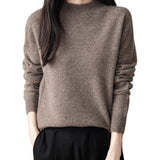 100% Australian Merino Wool Seamless Mock Neck Sweater
