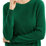 Women's 100% Pure Cashmere Sweater 2025 Fall Winter Crew Neck Long Sleeve Warm Soft Knitted Pullover