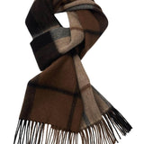 100% Merino Wool Scarf Fall Winter Plaid Ultra-Soft
