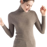 Merino Wool Blend Ribbed Turtleneck Slim Fit Sweater
