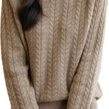Chanyarn Women's Crew Neck 100% Merino Wool Sweater 2025 Otoño Invierno Cable Vintage Capas de manga larga cálida