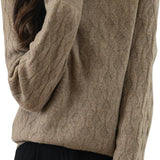 Chanyarn femenino suéter de lana 100% merino 2025 otoño invierno tortuga sólida de manga larga jersey de manga de manga larga