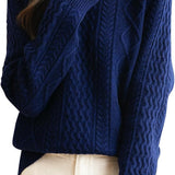 Chanyarn Women's Crew Neck 100% Merino Wool Sweater 2025 Otoño Invierno Cable Cable de manga larga suave suave suéter de manga larga