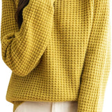 Chanyarn Women's Crewneck 100% Merino Wool Sweater 2025 Fall Winter Waffle Knit Sweater Casual Warm Long Sleeve Pullover