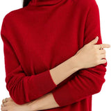 100% Pure Cashmere Women's Sweater Turtleneck Long Sleeve Warm Soft 2025 Fall Winter Knit Pullover