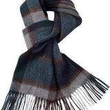 100% Merino Wool Scarf Fall Winter Plaid Ultra-Soft