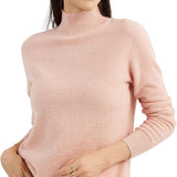 100% Pure Cashmere Women's Sweater Mock Neck Long Sleeve Warm Soft 2025 Fall Winter Knit Pullover