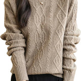 CHanyarn Women's Crew Neck 100% Micchiale in lana merino 2025 inverno casual casual vintage morbida a maniche lunghe a maniche lunghe maglione
