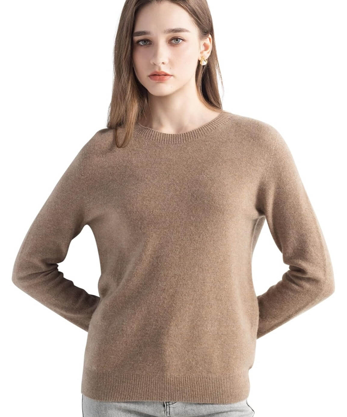 100% Merino Wool Seamless Crewneck Sweater