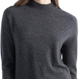 Women's 100% Pure Cashmere Sweater Mock Neck Long Sleeve Warm Leisure 2025 Fall Winter Knit Pullover
