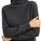 100% Pure Cashmere Women's Sweater Turtleneck Long Sleeve Warm Soft 2025 Fall Winter Knit Pullover