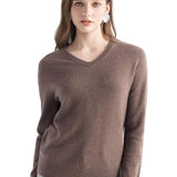 Mongolisk kashmirtröja med v-ringad