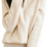 Chanyarn Women's 100% Merino Wool Sweater 2025 Fall Winter 1/4 Zip Pullover Casual Long Sleeve Knit Sweater Tops