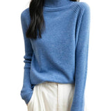 100% Merino Wool Raglan Turtleneck Sweater