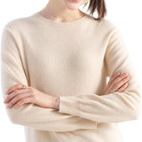 Women's 100% Pure Cashmere Sweater 2025 Fall Winter Crew Neck Long Sleeve Warm Soft Knitted Pullover